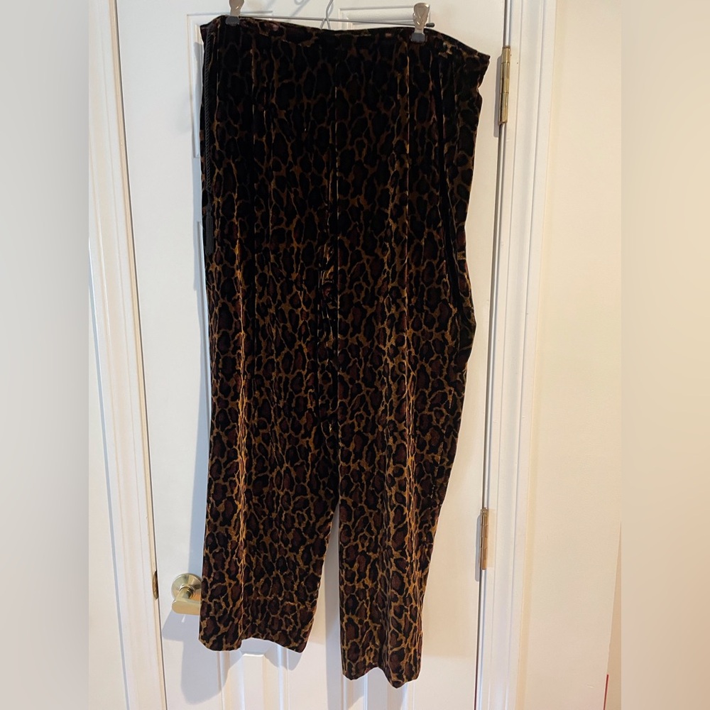 Tasha Polizzi leopard velvet pants